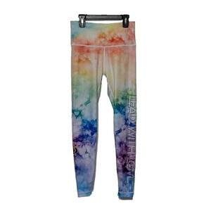 Peloton X WITH Lead With Love Reversible Rainbow Leggings Womens Size S Pride 21